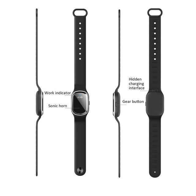 Ultrasonic Mosquito Repellent Watch Band – Non-Toxic & Waterproof