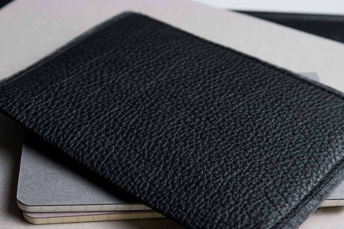 Leather & Wool Felt Passport Holder – Handmade Travel Wallet