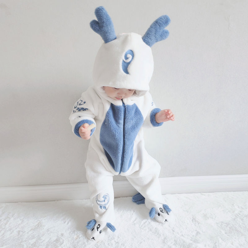 CuddleCub™ Animal Ear Baby Jumpsuit – Cosy Hooded Romper for Autumn & Winter