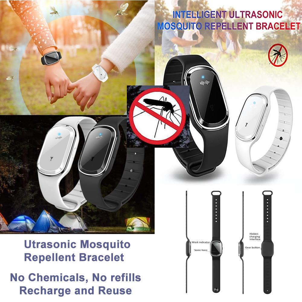 Ultrasonic Mosquito Repellent Watch Band – Non-Toxic & Waterproof