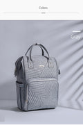 Modern Quilted Nappy Bag Backpack – Stylish Baby Bag for Mums