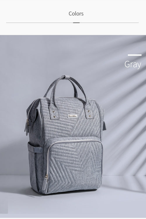 Modern Quilted Nappy Bag Backpack – Stylish Baby Bag for Mums