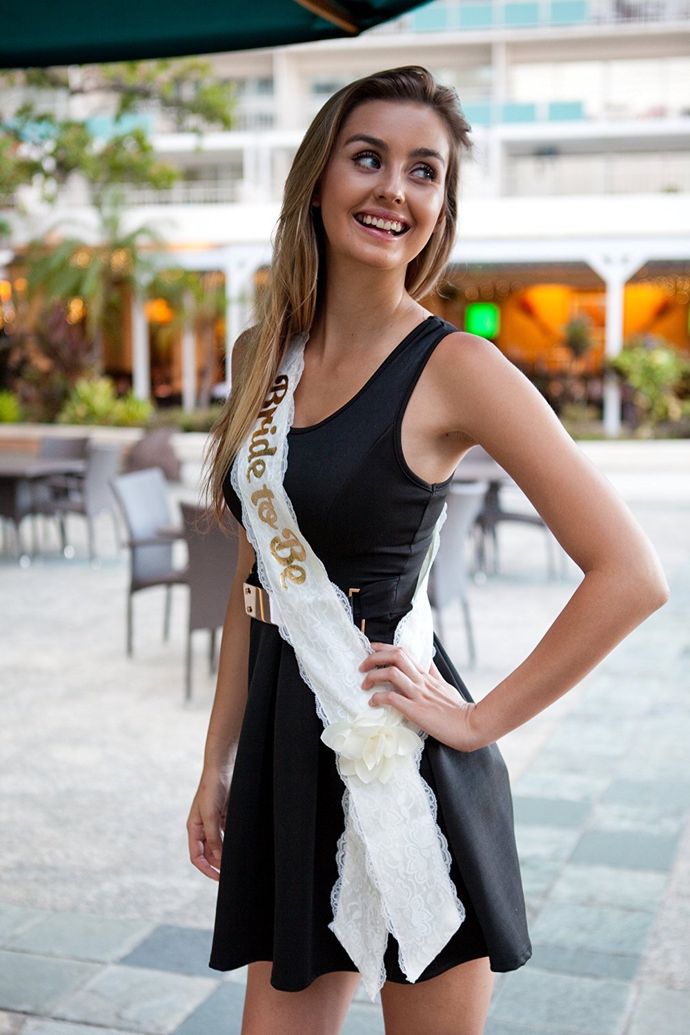 Bride To Be Lace & Satin Bachelorette Sash – Luxury Hen Party Accessory