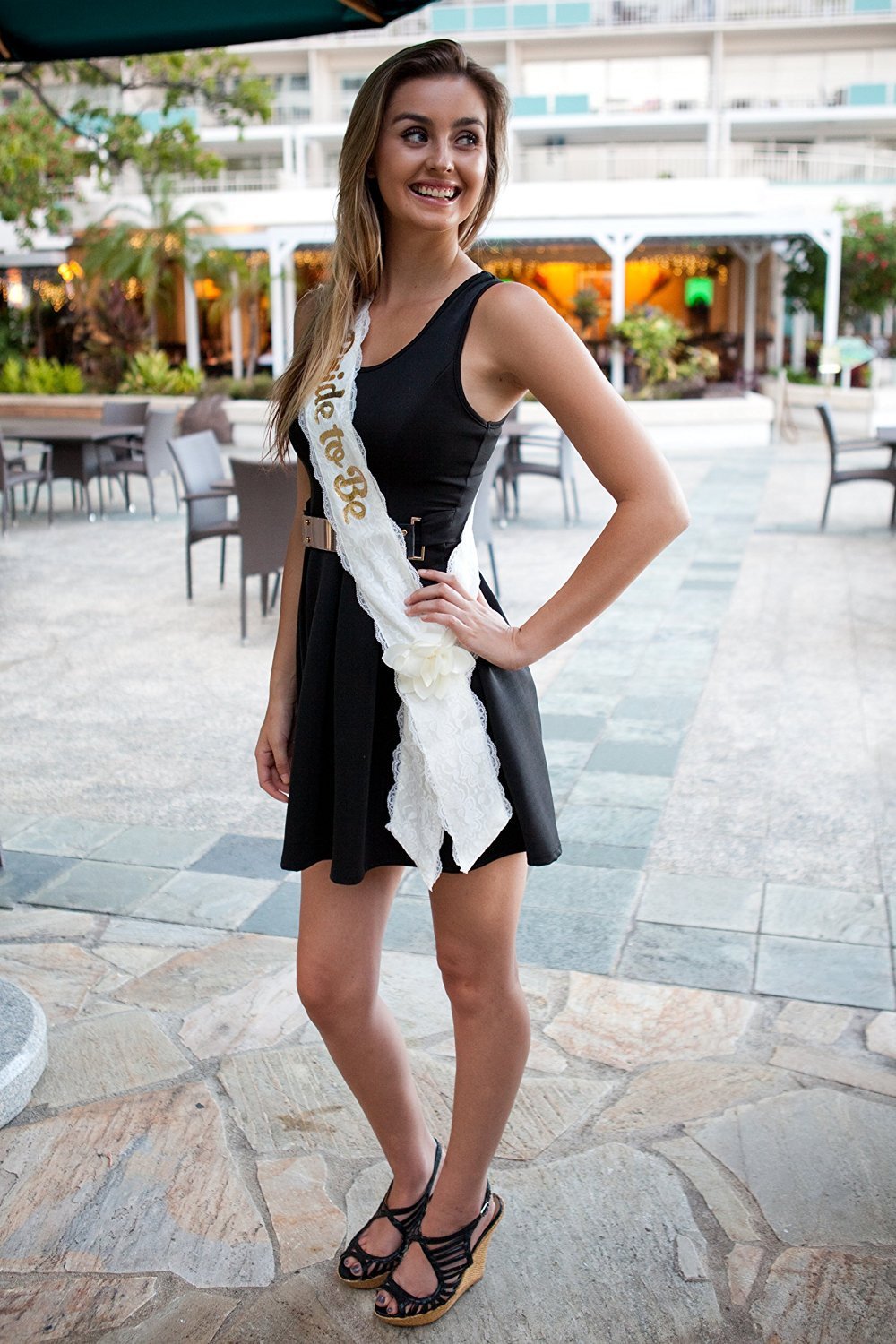 Bride To Be Lace & Satin Bachelorette Sash – Luxury Hen Party Accessory
