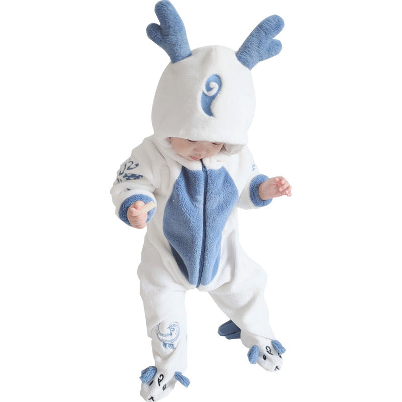 CuddleCub™ Animal Ear Baby Jumpsuit – Cosy Hooded Romper for Autumn & Winter