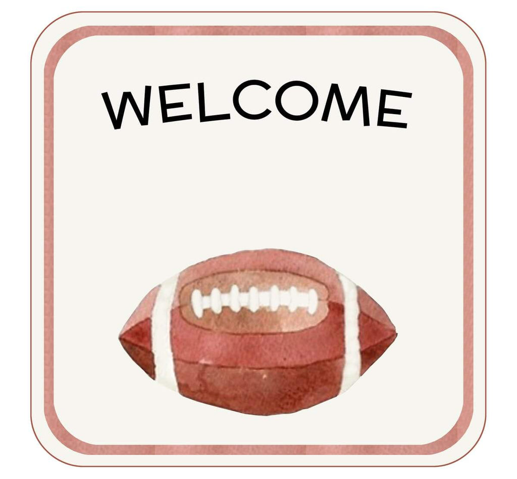 Football Baby Cocoon Swaddle Set – Newborn Gift with Headpiece & Announcement Card