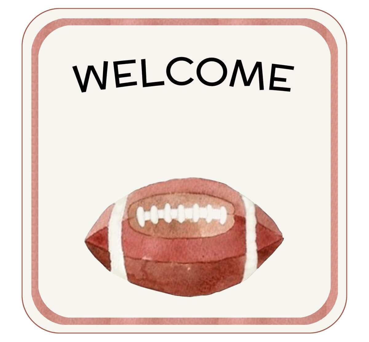 Football Baby Cocoon Swaddle Set – Newborn Gift with Headpiece & Announcement Card