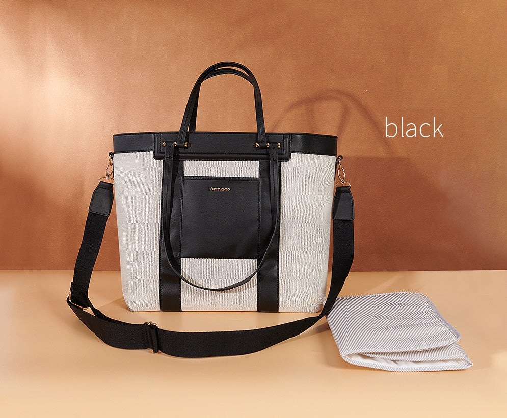 Canvas Nappy Handbag – Stylish Mum Tote Bag for Baby Essentials