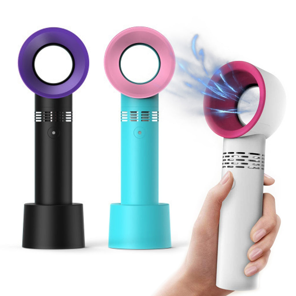 Portable Rechargeable Bladeless Fan – USB Mini Desk & Travel Fan