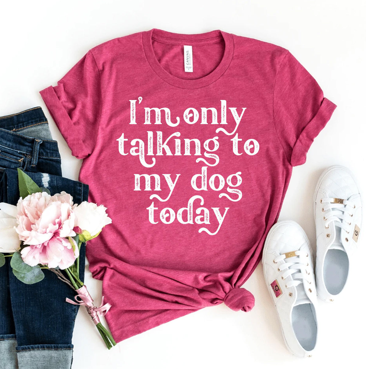 I'm Only Talking To My Dog Today – Funny Introvert Dog Lover T-Shirt