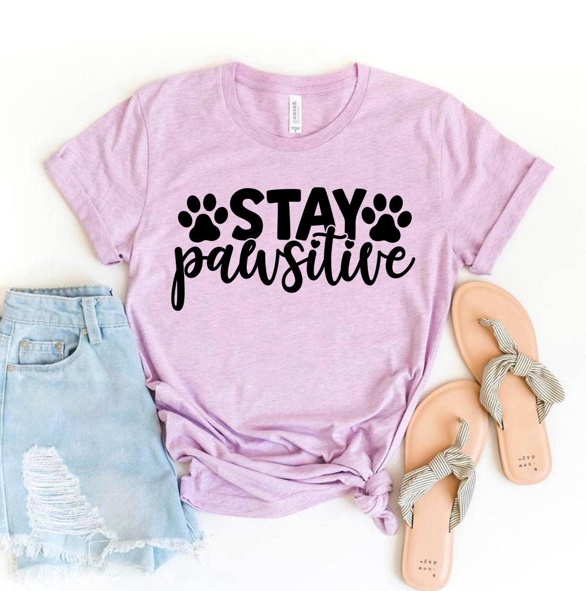 Stay Pawsitive – Uplifting Dog Lover T-Shirt