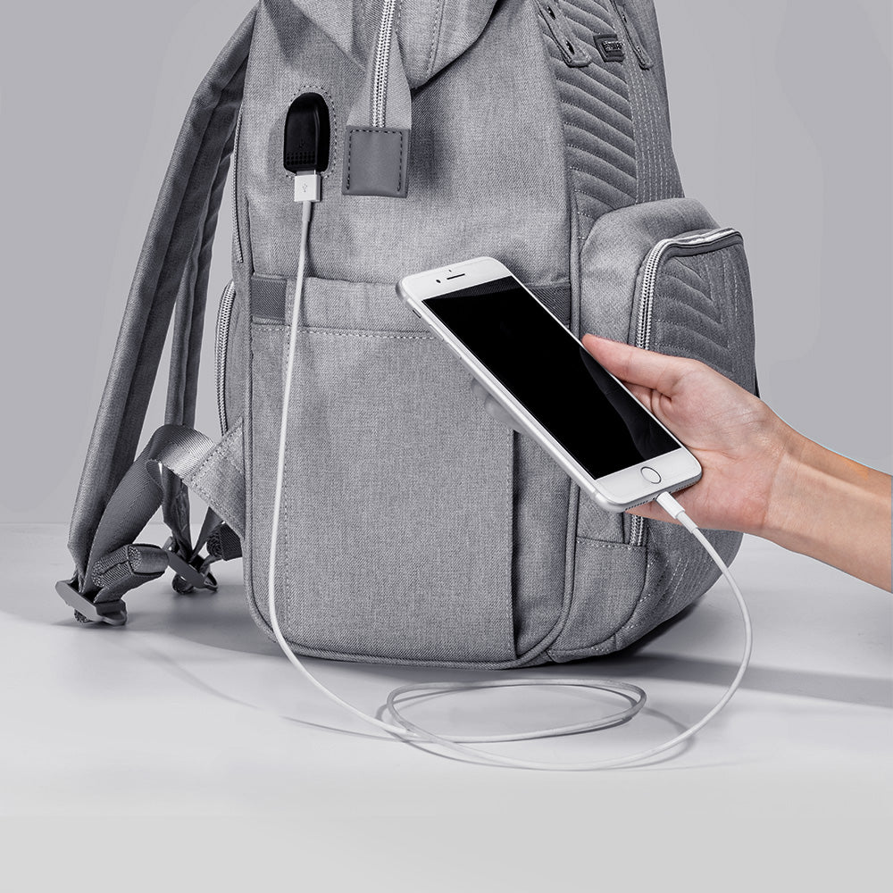 Modern Quilted Nappy Bag Backpack – Stylish Baby Bag for Mums