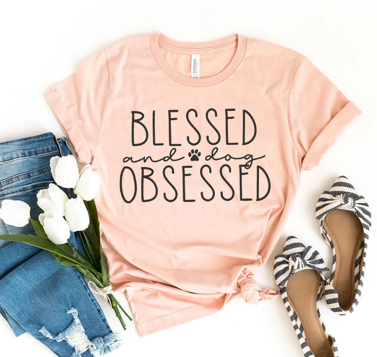 Blessed And Dog Obsessed – Dog Lover T-Shirt