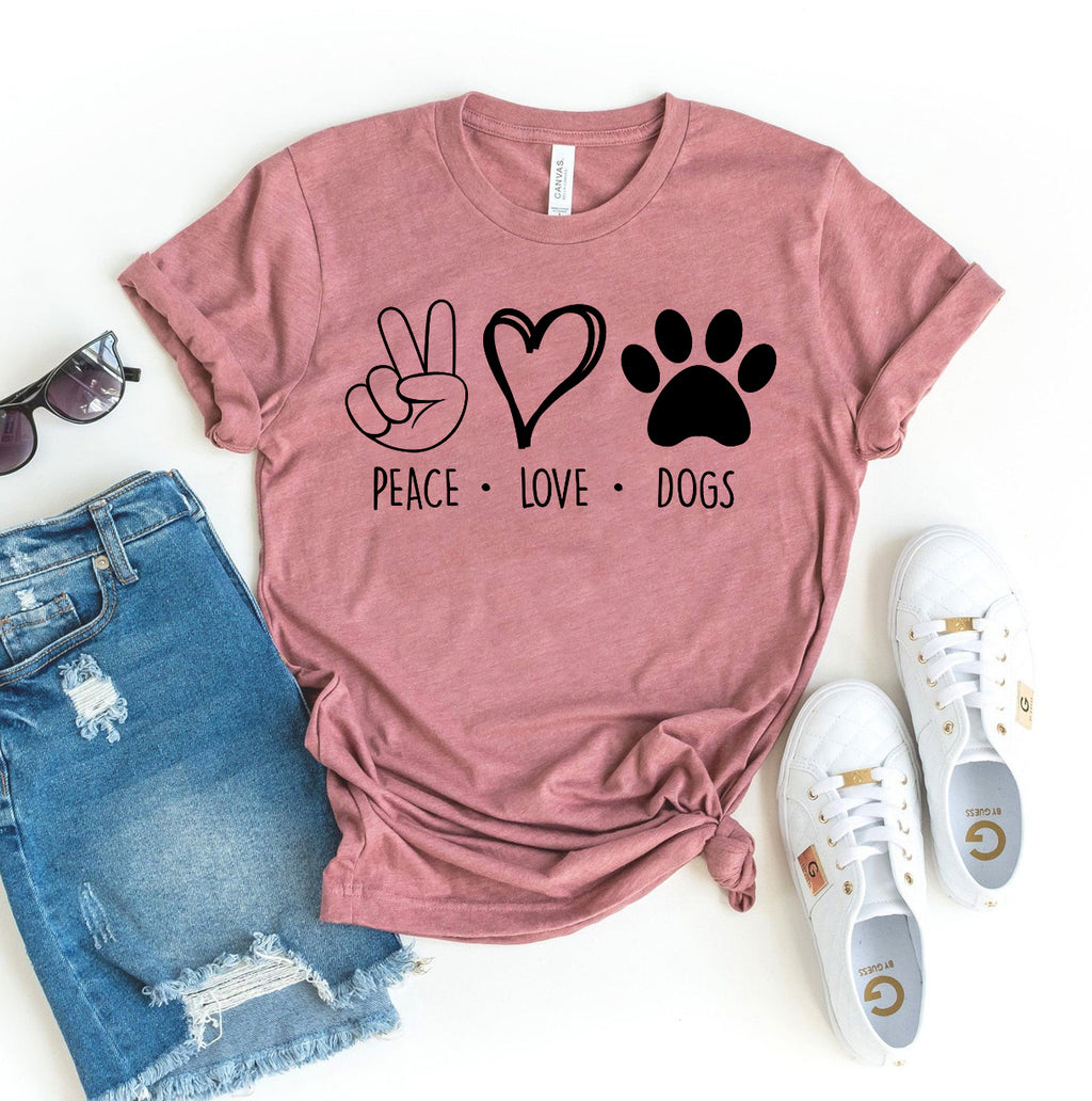 Peace Love Dogs – Dog Lover T-Shirt