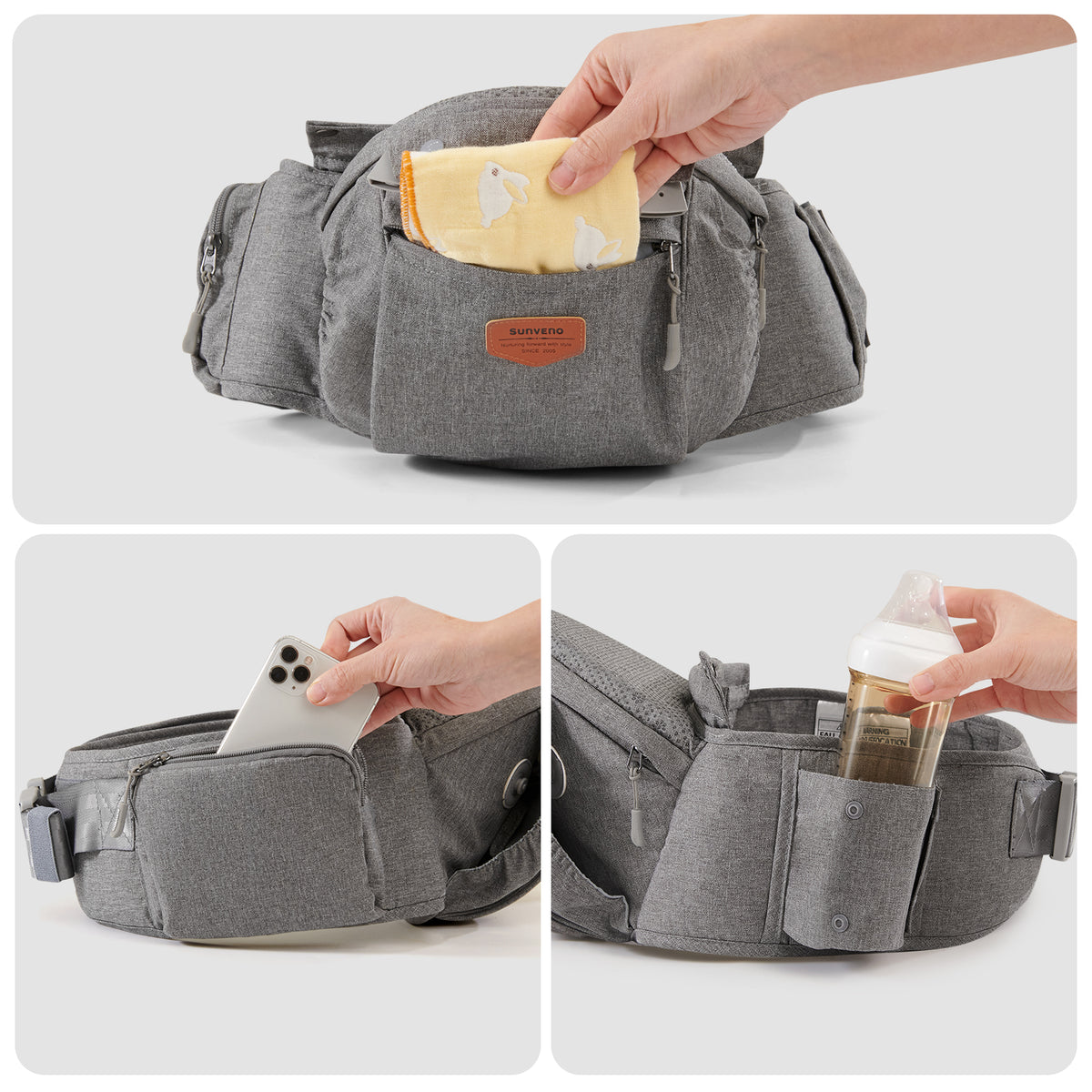 Ergonomic 3-in-1 Baby Carrier & Hip Seat – Versatile Baby Carrier for Parents