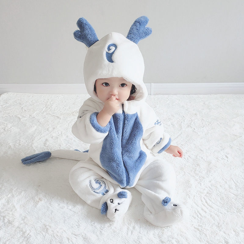 CuddleCub™ Animal Ear Baby Jumpsuit – Cosy Hooded Romper for Autumn & Winter