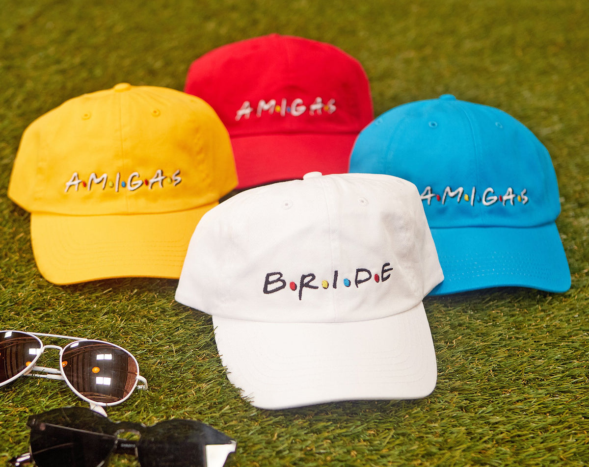 Bride & Amigas Bachelorette Party Hats – FRIENDS-Inspired Hen Party Caps