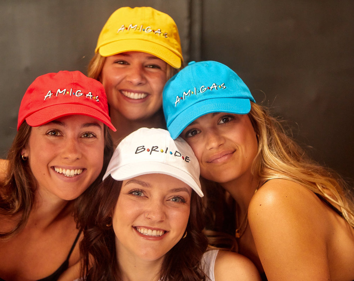 Bride & Amigas Bachelorette Party Hats – FRIENDS-Inspired Hen Party Caps