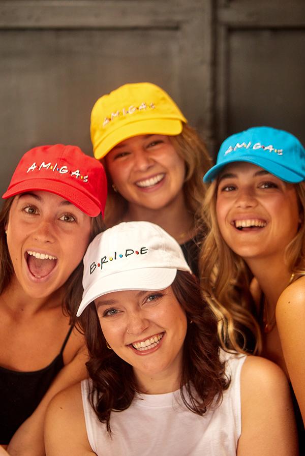 Bride & Amigas Bachelorette Party Hats – FRIENDS-Inspired Hen Party Caps