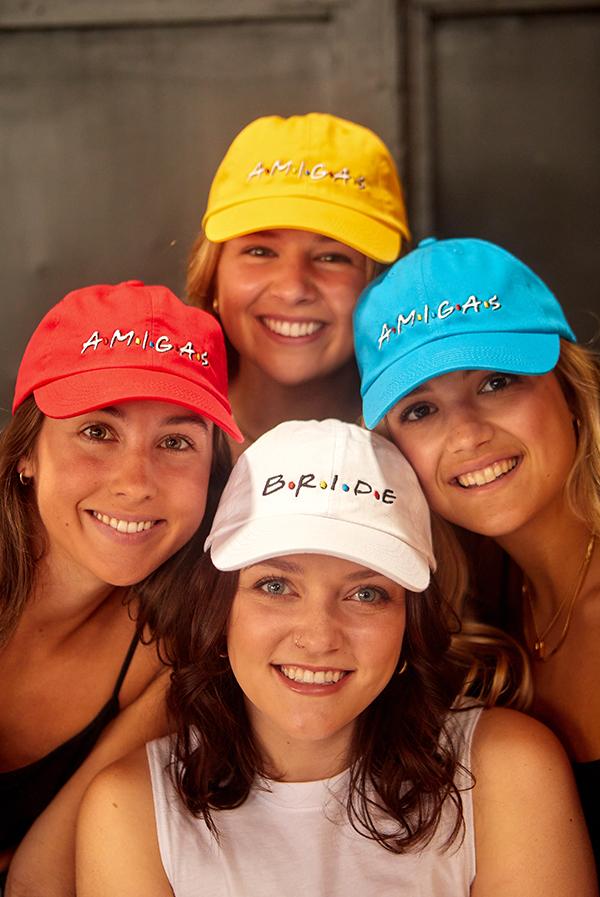Bride & Amigas Bachelorette Party Hats – FRIENDS-Inspired Hen Party Caps