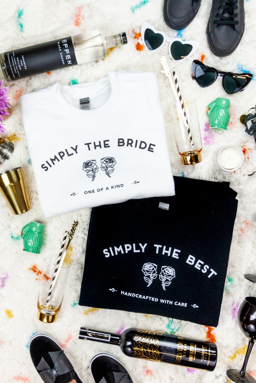 Simply the Bride & Simply the Best – Matching Bachelorette Sweatshirts